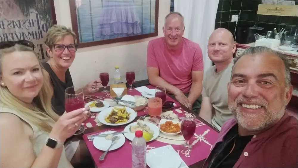 Johnny Candela, your Sevillian guide, with guests